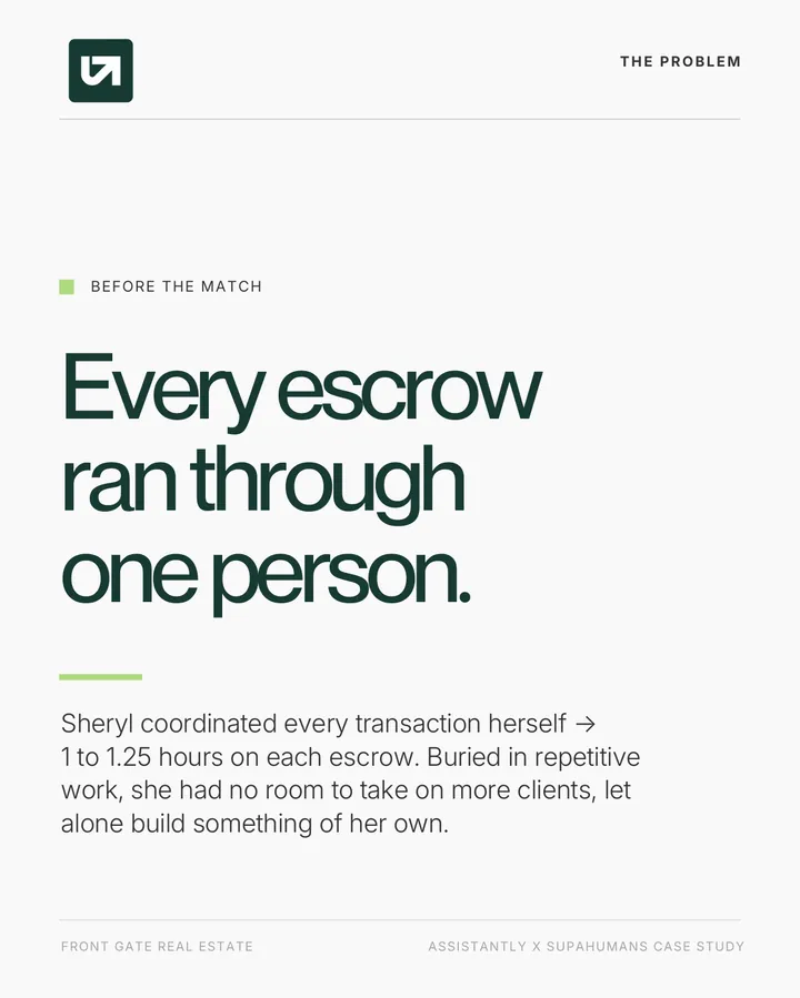 Every escrow ran through one person